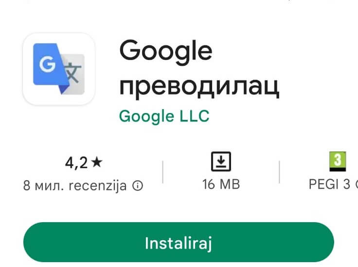 google-translate-aplikacija
